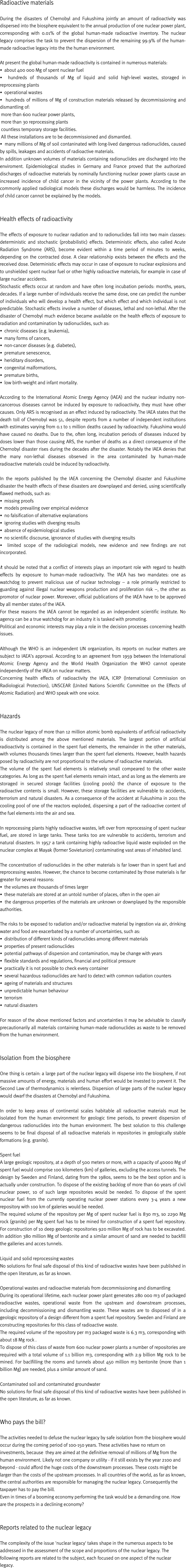 Radioactive materials
